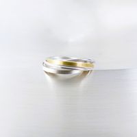 Ring 6 teilig in Silber 925/-, 1 Ring mit massiver Bel&ouml;tung in Gold 900/-, &euro;180.-